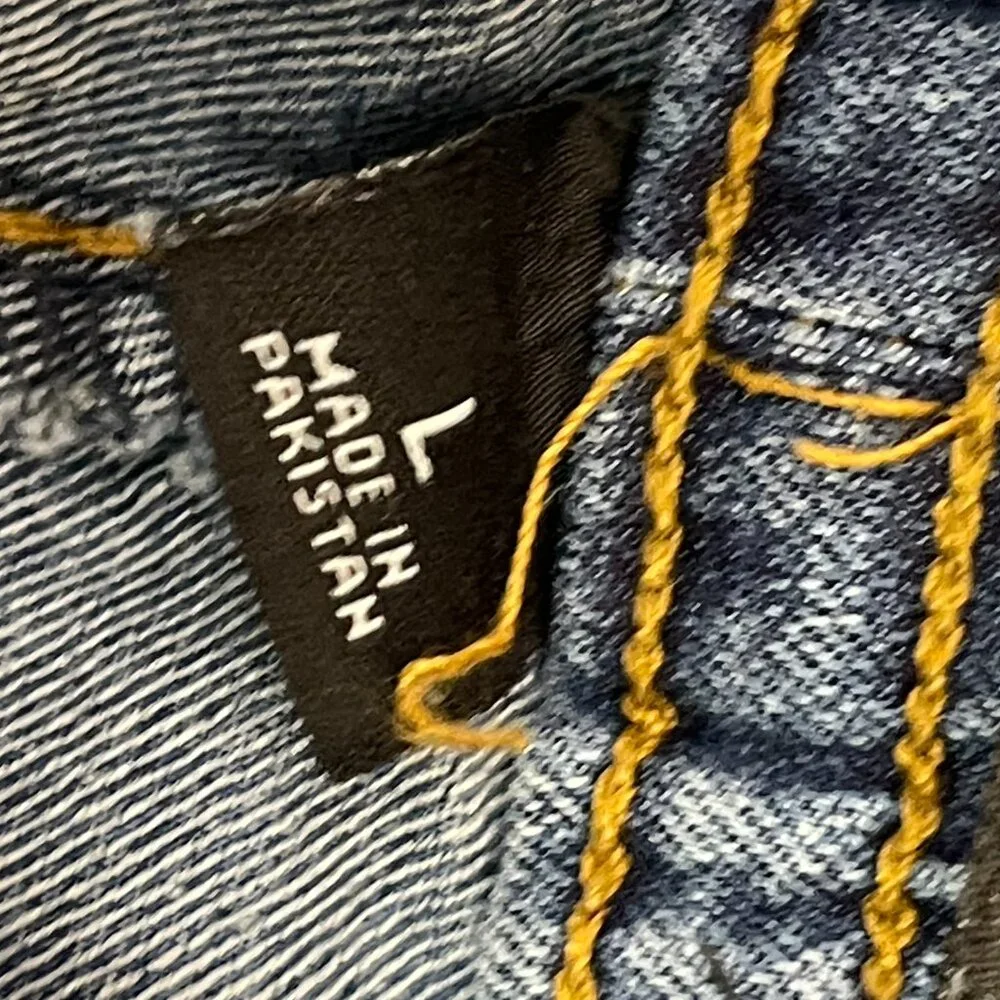 Modern Culture Men 32X26 Denim Stretch Blue Jeans JOGGER CARGO DRAWSTRINGS LARGE - Picture 12 of 12
